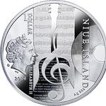 Silver Ounce 2014 Bulat Okudzhava: Photo Coin, Niue, Silver Ounce 2014 Bulat Okudzhava / thumbnail