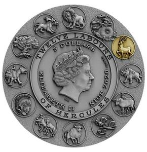 Niue / Silver Two Ounces 2020 Twelve Labours - Cerynian Hind - obverse photo
