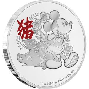 Niue / Silver Ounce 2019 Disney Lunar Year of the Pig - reverse photo