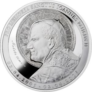 Niue / Silver Ten Kilos 2015 Pope John Paul II - reverse photo