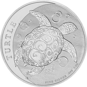 Niue / Silver Two Ounces 2018 Hawksbill Turtle - reverse photo