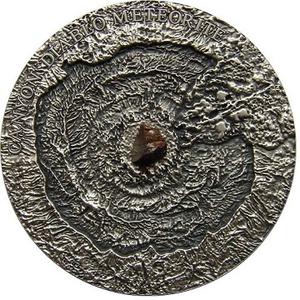 Niue / Silver Ounce 2014 Canyon Diablo Meteorite - reverse photo