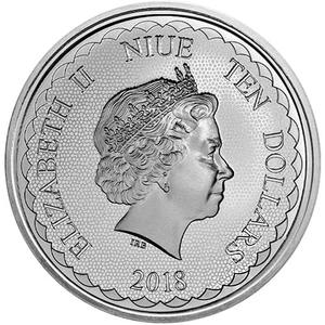 Niue / Silver Five Ounces 2018 Double Dragon - obverse photo