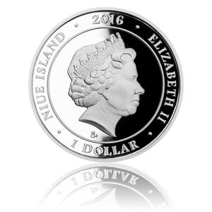 Niue / One Dollar Silver 2016 Mánička and Mrs Kateřina - obverse photo