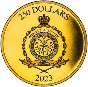 Niue / Gold Ounce 2023 Ram of Calvary - obverse photo