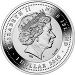 Niue / One Dollar Silver 2016 Asian Elephant - obverse photo