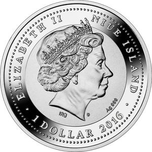 Niue / One Dollar Silver 2016 Amber Scarabaeus - obverse photo
