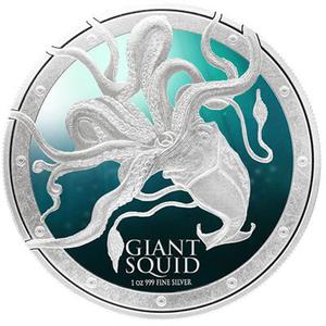 Niue / Silver Ounce 2015 Giant Squid - reverse photo