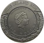 Niue / Silver Ounce 2014 Canyon Diablo Meteorite - obverse photo