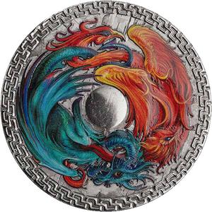 Niue / Silver Ounce 2022 Phoenix and Dragon - reverse photo