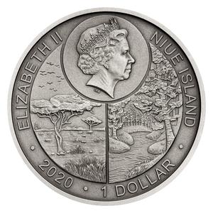 Niue / Silver Ounce 2020 Animal Champions - Shark - obverse photo