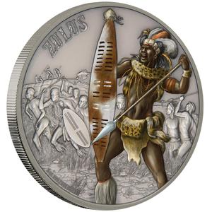 Niue / Silver Ounce 2017 Warriors of History - Zulus - reverse photo