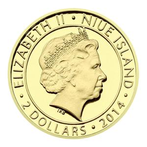 Niue / Gold Twenty-fifth Ounce 2014 Lithuanian Basketball - obverse photo