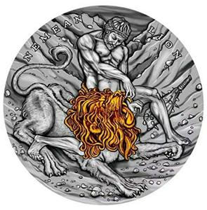 Niue / Silver Two Ounces 2018 Twelve Labours - Nemean Lion - reverse photo