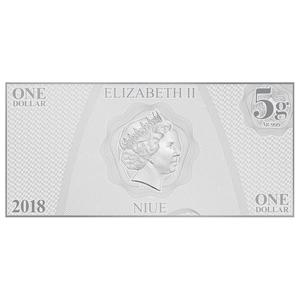 Niue / Silver Five Grams 2018 Scotty - obverse photo