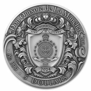 Niue / Silver Two Ounces 2024 Don Quixote de la Mancha - obverse photo