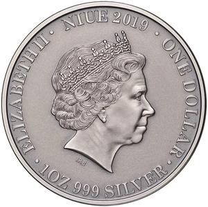 Niue / Silver Ounce 2019 Wildlife Up Close - Wedge Tailed Eagle - obverse photo