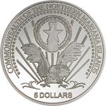 Five Dollars Silver 2004 Albert Einstein: Photo Coin, Northern Mariana Islands, Five Dollars Silver 2004 Albert Einstein / thumbnail
