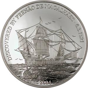 Northern Mariana Islands / Five Dollars Silver 2004 Magellan - reverse photo