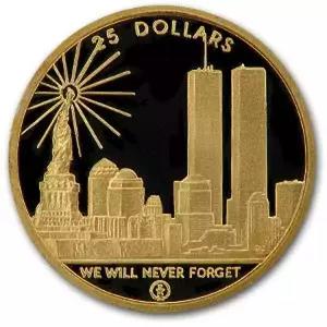 Northern Mariana Islands / Gold Quarter Ounce 2004 World Trade Center - reverse photo