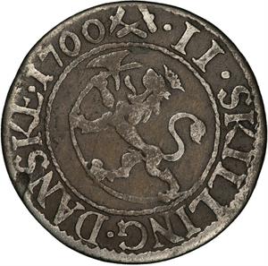 Norway / Two Skilling 1700 - reverse photo