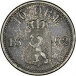 Ten Ore 1892: Photo Coin, Norway, Ten Ore 1892 / thumbnail