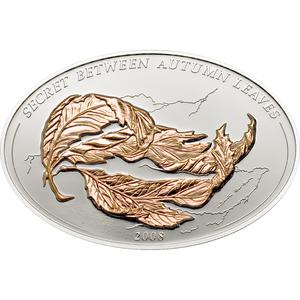 Palau / Five Dollars Silver 2008 Illusions - Autumn Leaves - reverse photo