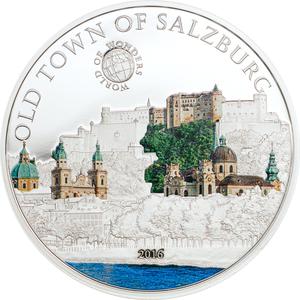 Palau / Five Dollars Silver 2016 Old Town of Salzburg - reverse photo