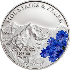Palau / Five Dollars Silver 2014 Annapurna - reverse photo