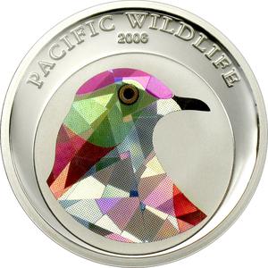 Palau / Five Dollars Silver 2006 Superb Fruit Dove - reverse photo