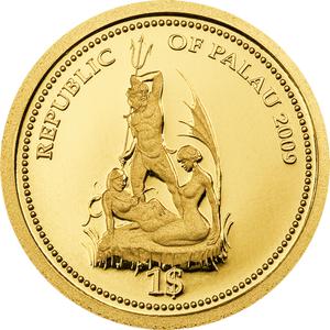 Palau / One Dollar Gold 2009 Red Lionfish - obverse photo