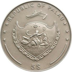Palau / Five Dollars 2010 Sapphire - obverse photo