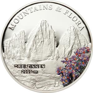 Palau / Five Dollars Silver 2012 Drei Zinnen - reverse photo