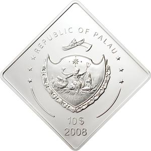 Palau / Silver Two Ounces 2008 USS Missouri - obverse photo