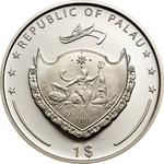 One Dollar 2008 Blue Butterfly: Photo Coin, Palau, One Dollar 2008 Blue Butterfly / thumbnail