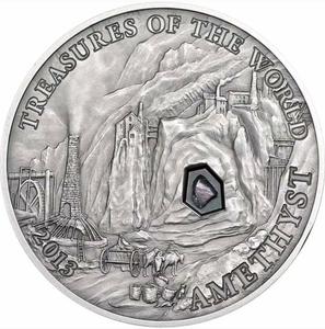 Palau / Silver Twenty-five Grams 2013 Amethyst - reverse photo