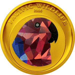 Palau / Gold Ounce 2006 Eclectus Parrot - reverse photo