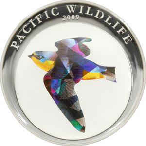 Palau / Five Dollars Silver 2009 Barn Swallow - reverse photo