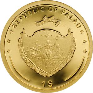Palau / Gold Gram 2016 Four-leaf Clover - obverse photo