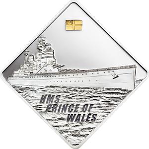 Palau / Silver Two Ounces 2009 HMS Prince of Wales - reverse photo