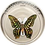 One Dollar 2008 Green-Black Butterfly: Photo Coin, Palau, One Dollar 2008 Green-Black Butterfly / thumbnail
