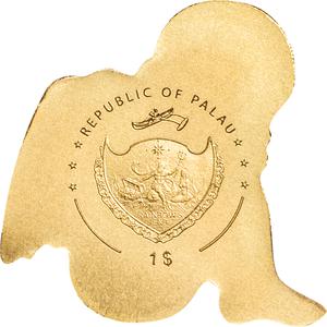 Palau / One Dollar Gold Special Shape - My Golden Guardian Angel - obverse photo