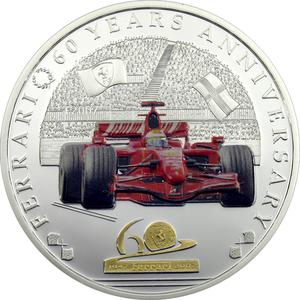Palau / Five Dollars Silver 2007 Ferrari F2007 - reverse photo