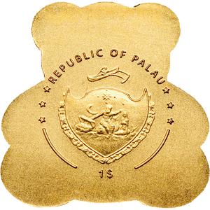 Palau / One Dollar Gold Special Shape - Golden Teddy Bear - obverse photo