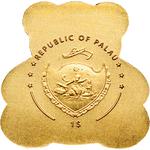 One Dollar Gold Special Shape - Golden Teddy Bear: Photo Coin, Palau, One Dollar Gold Special Shape - Golden Teddy Bear / thumbnail
