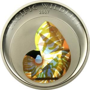 Palau / One Dollar 2007 Nautilus - reverse photo