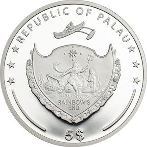 Palau / Five Dollars Silver 2015 Space Needle - obverse photo