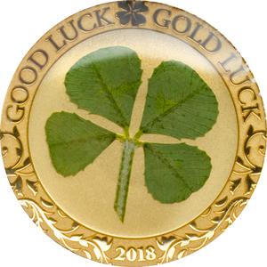 Palau / Gold Gram 2018 Four-leaf Clover - reverse photo