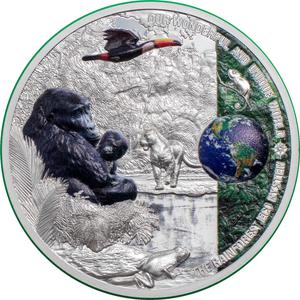 Palau / Silver Two Ounces 2021 Rainforest - reverse photo