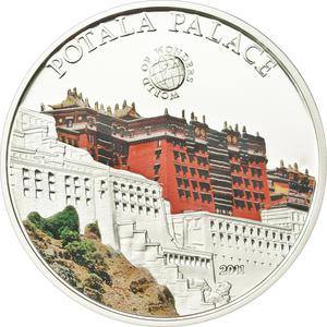 Palau / Five Dollars Silver 2011 Potala Palace - reverse photo